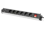 Digitus 6-ių lizdų biuro maitinimo juosta su 3 USB prievadais, 1,5 m laidas
