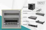 DIGITUS 10 colių tinklo rinkinys - 6U spintele, lentyna, PDU, 8 prievadų jungiklis, CAT6 skydelis