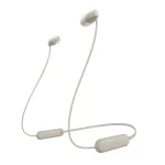 Sony WI-C100 belaidžiai ausinės į ausį, skambučiai/muzika, Bluetooth, smėlio spalvos