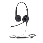 Jabra BIZ 1500 Duo USB laidinės biuro ir skambučių centro ausinės su mikrofonu, triuk&scaron;mo slopinimas, plačiajuostis garsas iki 6800 Hz, 73 g, juodos