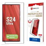 Displex Premium Anti-Reflex ekrano apsauginis stiklas (anti-refleksinis, pilnas uždengimas, 10H) skirtas Samsung Galaxy S24 Ultra, Eco montavimo rėmelis, pilnas uždengimas