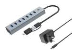Conceptronic HUBBIES21GP 7 prievadų USB 3.0 &scaron;akotuvas su maitinimo adapteriu, 5Gbps, USB-A x 7