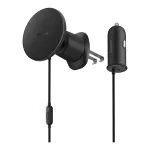 Automobilinis magnetinis laikiklis su USB-C įkrovikliu Baseus 15W/25W juodas