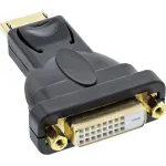 InLine DisplayPort adapteris DisplayPort ki&scaron;tukas į DVI-D 24+1 lizdas juodas