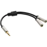 InLine Slim Audio Y-Cable 3.5mm ki&scaron;tukas / 2x lizdas 0,15 m