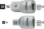 HAZET 958-1 adapteris, 1/2" vidinis keturkampis į 3/4" i&scaron;orinis keturkampis