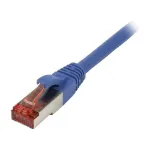Patch laidas RJ45 CAT6 250MHz 1,5m mėlynas S-STP (S/FTP) TPE/LSZH (Superflex) Synergy 21