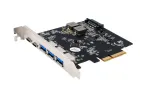 PCIe USB 3.2 Gen2 plok&scaron;tė EXSYS EX-12006 (5 prievadai, 3&times;Type-A, 2&times;Type-C)