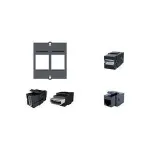 Bachmann 940.112 Keystone jungtis CAT6 UTP RJ45 neekranuota, juoda