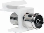 Logilink Keystone In-Line Coupler - RF invertuojantis adapteris - IEC jungtis (M) prie F ki&scaron;tuko (M) - Baltas - Keystone lizdas (NK0020)