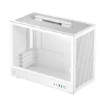 Kompiuterio korpusas DeepCool CH160 PLUS WH Small Form Factor baltas, microATX, grūdintas stiklas, USB-C