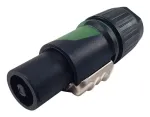 4 polių speakON kabelio jungtis EQUIP 4 polių moteri&scaron;ka, juoda, 22,5&times;22,5 mm, 30 g