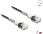 Tinklo kabelis DeLOCK RJ45 Cat.6A UTP Slim 2m Juodas