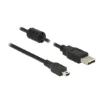 USB kabelis DeLOCK 84912 USB 2.0 1 m USB A Mini-USB B Juodas
