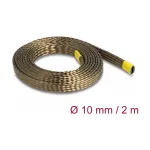 DeLOCK Braided Sleeve Basalt Fibers 2m x 10mm Brown &ndash; apsauginė pintinė mova i&scaron; bazalto pluo&scaron;to, 2 m, 10 mm, ruda