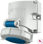MENNEKES Wall Box TwinCONTACT 16A 3p 6h 230V IP67 (9105)