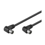 Wentronic Goobay anteninis kampinis jungiamasis kabelis, juodas, 2,5 m - IEC/Coax ki&scaron;tukas 90&deg; IEC/Koax lizdas 90&deg; (11526)