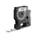 DYMO D1 nailono etikečių juosta S0718050, 19 mm x 3,5 m, juoda ant baltos