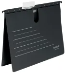 Leitz Alpha&reg; Recycle segtuvas su pakabinimo strypais, A4, juoda, kartonas, 348 mm, 2 mm, 270 mm