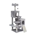 REBEL ANIMALS Cat Tree 45x45x137 cm pilka