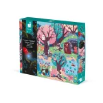 Janod Forest Glow-in-the-Dark Jigsaw Puzzle su UV lempa, 24 dalių
