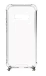 Evelatus Samsung Galaxy S10 dėklas su virvele Black Stripes Transparent