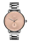 MVMT D-FR01-S 36mm Swiss Quartz Watch White Dial Black Leather Strap