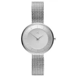 MVMT moteri&scaron;kas laikrodis D-FB01-S Signature kvarcinis analoginis 32mm nerūdijančio plieno apyrankė sidabro spalvos