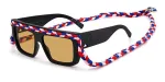M Missoni moteri&scaron;ki akiniai nuo saulės MMI0086S807 juodi pilki kvadratiniai acetatas 57mm