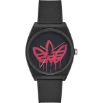 Adidas Originals Digital Two Unisex Digital Watch AOST22039 38mm Silver Stainless Steel Black Silicone