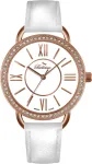 BELLEVUE Women's A66 Quartz Watch 38mm Stainless Steel White Dial Black Leather