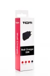 SEEK TOTI 20W USB-C PD greitas sieninis įkroviklis, juodos spalvos
