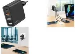 LogiLink 48W GaN USB sieninis įkroviklis, 4 prievadai, 3x USB-A QC + 1x USB-C PD, Europlug, juodas (PA0377)