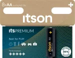 ITSON LR6IPR/8HH &scaron;arminės AA baterijos, 8 vnt. pakuotė, 1,5 V, ilgas galiojimo laikas, be gyvsidabrio
