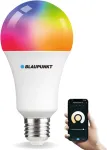 Blaupunkt E27 9W i&scaron;manioji LED lemputė A60 &ndash; reguliuojama balta ir RGB, Wi-Fi, Alexa/Google Assistant