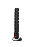 ACAR S8 PRO 3 m ilgio apsaugos nuo vir&scaron;įtampių juosta &ndash; 8 lizdai, 155J, 2300W, juoda