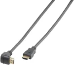 Vivanco High Speed HDMI kabelis su Ethernet, 90 laipsnių kampu, 1,5 m, juodas (VVVHDMI30M1M90K)