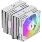 CPU au&scaron;intuvas Silentware Titan RGB White, dvibok&scaron;tis oro au&scaron;intuvas, 265W TDP, 2&times;120mm PWM ARGB ventiliatoriai