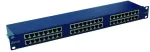 EMITERNET 19 colių 48xRJ45 STP Cat.6 (1U) pataisų skydas su lentyna, mėlynas