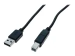 EXERTIS CONNECT USB 2.0 High Speed kabelis, USB Type-A male į USB Type-B male, juodas, 5,0 m (352451)