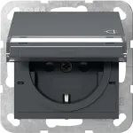 Gira 455728 SCHUKO lizdas su atlenkiamu dangteliu ir padidinta apsauga nuo prisilietimo, System 55, grynai balta
