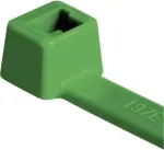 HellermannTyton T18R žalios spalvos kabelių rai&scaron;čiai, 100 x 2,5 mm, PA66, 80 N, 100 vnt. (116-01815)