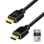 LogiLink HDMI kabelis A/M &ndash; A/M 8K/60 Hz 48 Gbps metalinis nailoninis sertifikuotas juodas 5 m