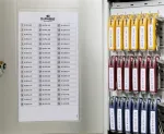DURABLE KEY BOX 54 raktų spintelė su cilindrine spyna, &scaron;viesiai pilka, plieninė, tvirtinama prie sienos 195323