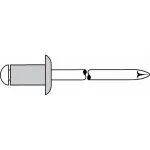 Gesipa aklinė kniedė Al/St 4x16mm Standard KS 10,5-12,5mm (500 vnt. pakuotė) 1454030