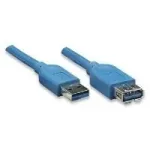 EXSYS EX-K1630-1 USB 3.2 Gen 1 kabelis, USB-A į USB-B, 1 m, mėlynas