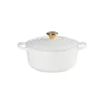 LE CREUSET ketaus puodas apvalus 24cm 4,2L baltas
