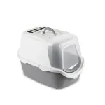 STEFANPLAST Cathy Easy Clean uždara kraiko dėžė katėms 56x40x40cm balta/pilka