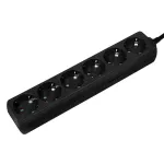 Prailginimo laidas LogiLink LPS238B 1,5 m, 6 lizdų, juodas