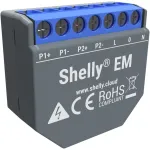 SHELLY EM i&scaron;manusis energijos matuoklis ir relė su Wi-Fi valdymu